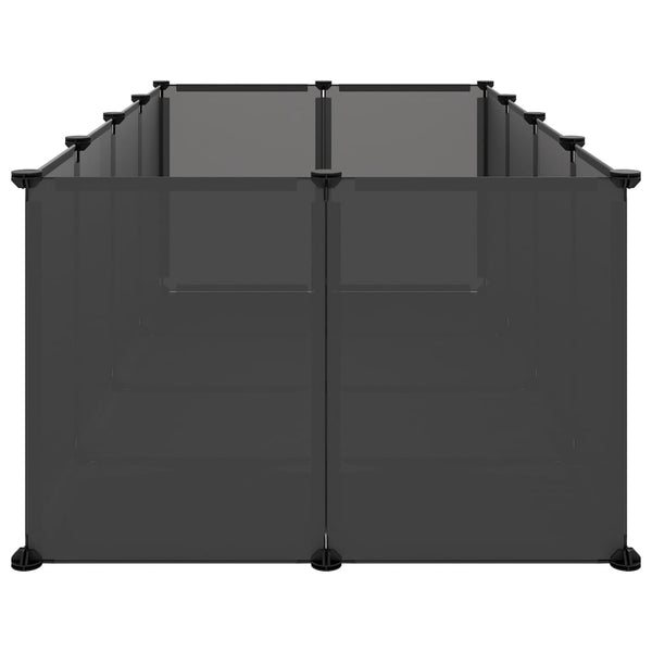 Small Animal Cages & Hutches Small Animal Cage Black 144X74x46.5 Cm Pp And Steel