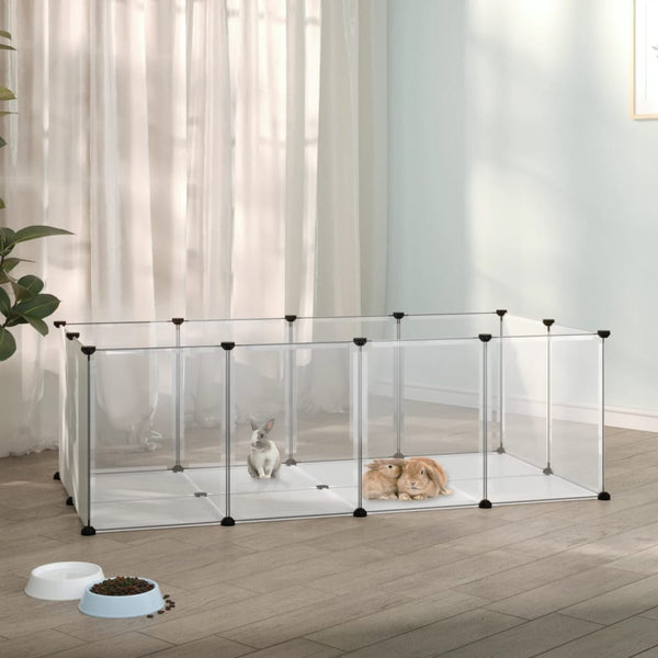 Small Animal Cages & Hutches Small Animal Cage Transparent 144X74x46.5 Cm Pp And Steel