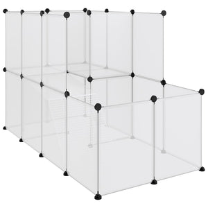 Small Animal Cages & Hutches Small Animal Cage Transparent 142X74x93 Cm Pp And Steel