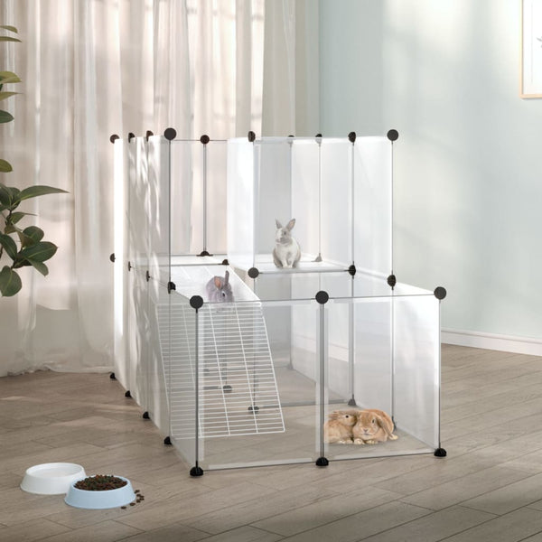 Small Animal Cages & Hutches Small Animal Cage Transparent 142X74x93 Cm Pp And Steel