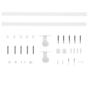 Sliding Door Hardware Kit 183 Cm Steel White