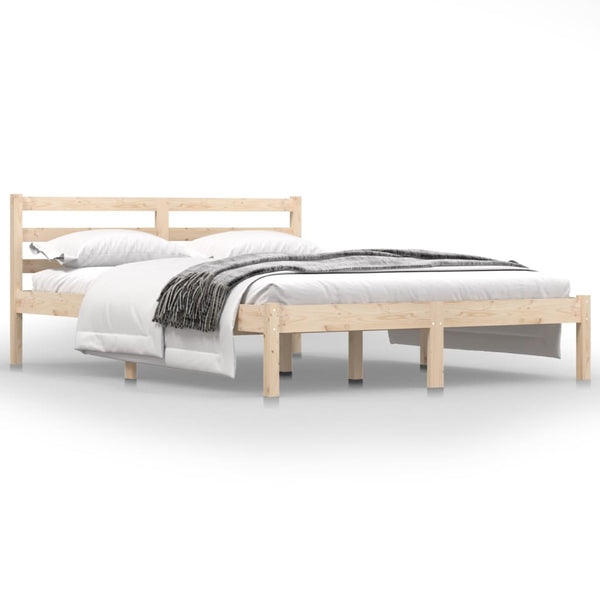 Double Bed Frames Bed Frame Solid Wood Pine 137X187 Cm Double Size