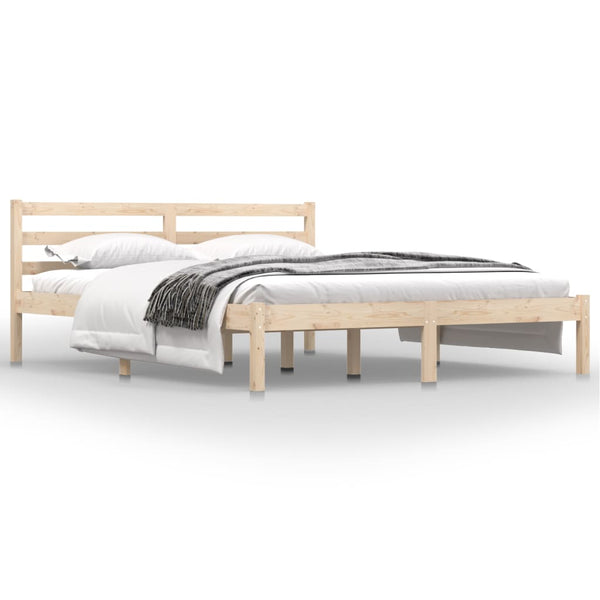 Queen Bed Frames Bed Frame Solid Wood Pine 153X203 Cm Queen Size