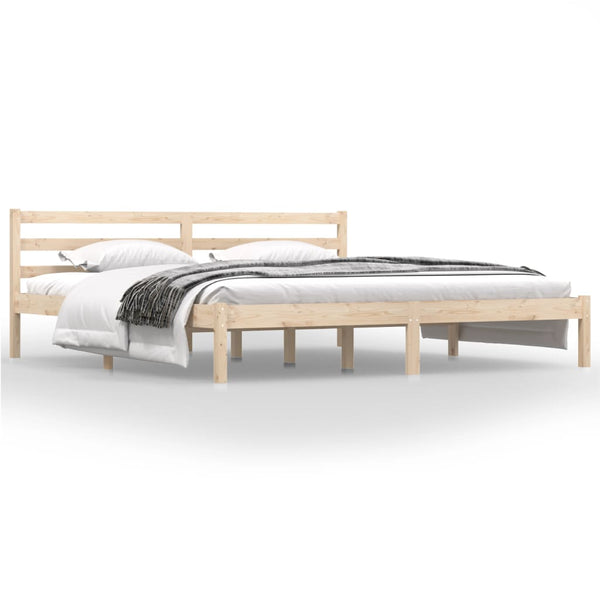 King Bed Frames Bed Frame Solid Wood Pine 183X203 Cm King Size