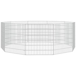 Small Animal Cages & Hutches Free Range Animal Enclosure 10 Panel 54X60 Cm Galvanised Iron