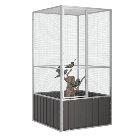 Bird Cages Bird Cage Anthracite 111X107x211.5 Cm Galvanised Steel