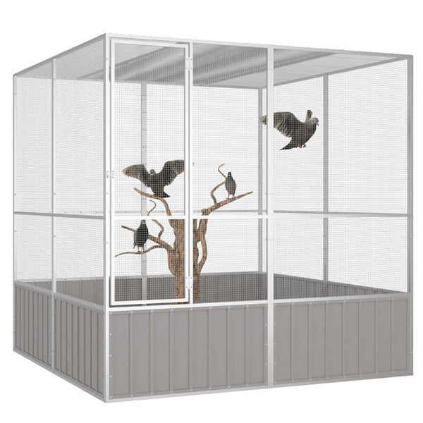 Bird Cages Bird Cage Grey 213.5X217.5X211.5 Cm Galvanised Steel