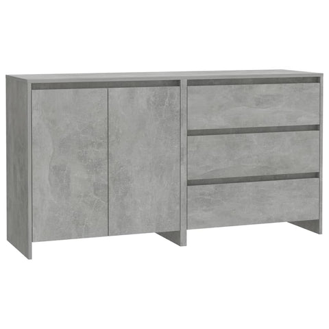 Sideboards & Buffets 2 Piece Sideboard Concrete Grey Engineered Wood