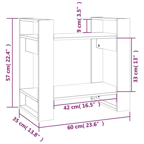 Cabinets & Cupboards Book Cabinet/Room Divider 60X35x57 Cm Solid Wood Pine