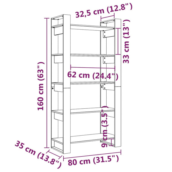 Cabinets & Cupboards Book Cabinet/Room Divider 80X35x160 Cm Solid Wood