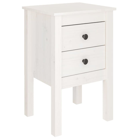 Bedside Tables Bedside Cabinet White 40X35x61.5 Cm Solid Wood Pine