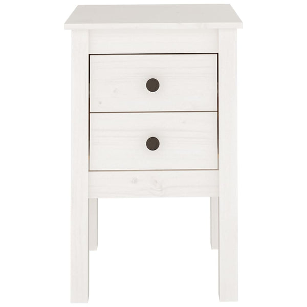 Bedside Tables Bedside Cabinet White 40X35x61.5 Cm Solid Wood Pine