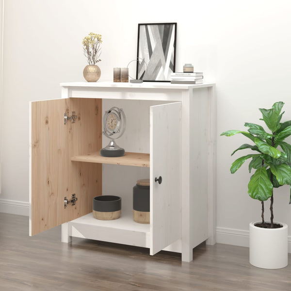 Sideboards & Buffets Sideboard White 70X35x80 Cm Solid Wood Pine