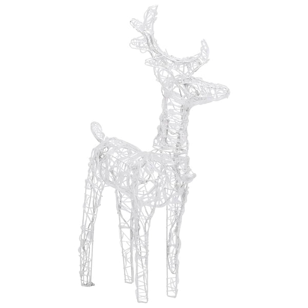 Seasonal Decorations Christmas Reindeers 2 Pcs Cold White 80 Leds Acrylic