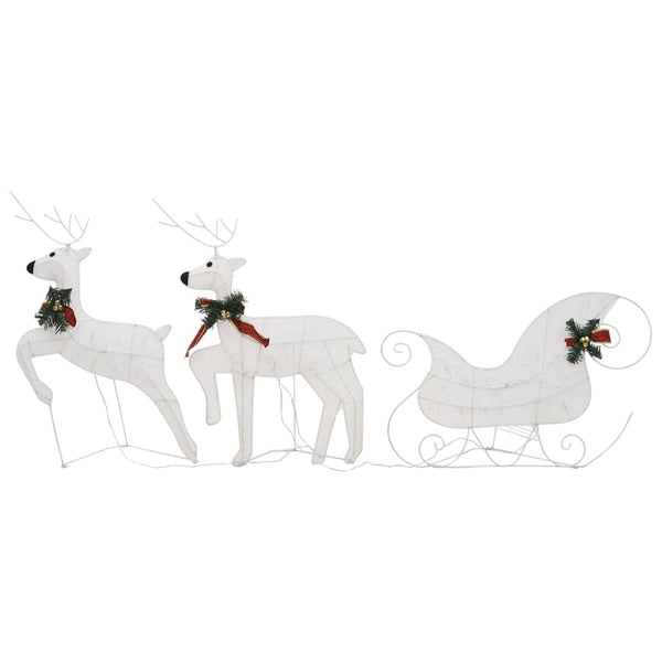 Seasonal Decorations Reindeer & Sleigh Christmas Decoration 60 Leds Outdoor White