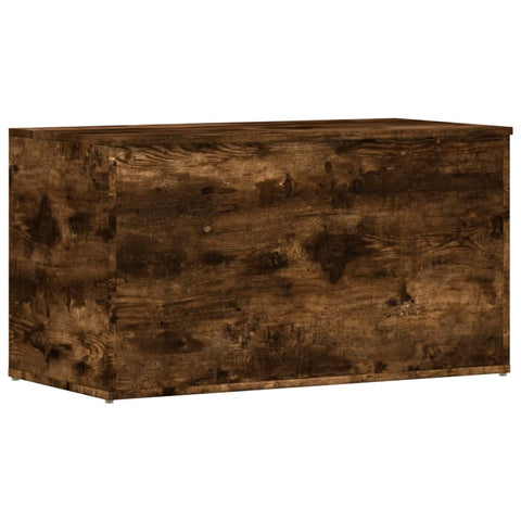 Blanket Boxes Storage Chest Smoked Oak 84X42x46 Cm Engineered Wood