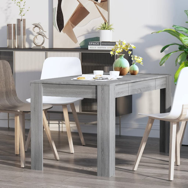 Dining Tables Dining Table Grey Sonoma 140X74.5X76 Cm Engineered Wood