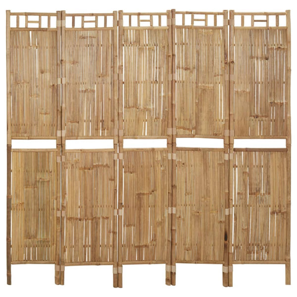 Screens & Room Dividers 5 Panel Room Divider Bamboo 200X180 Cm