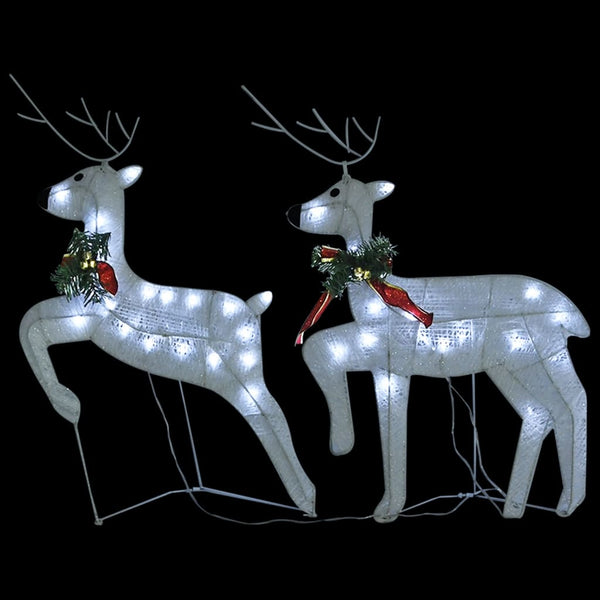 Seasonal Decorations Reindeer & Sleigh Christmas Decoration 100 Leds Outdoor White