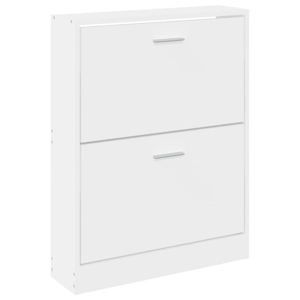 Shoe Cabinets Shoe Cabinet White 59X17x81 Cm Engineered Wood