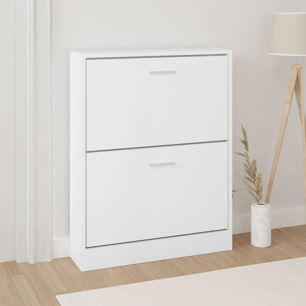 Shoe Cabinets Shoe Cabinet White 59X17x81 Cm Engineered Wood