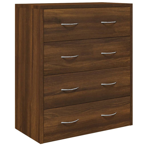 Sideboards & Buffets Sideboard With 4 Drawers 60X30.5X71 Cm Brown Oak