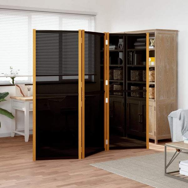 Screens & Room Dividers 3 Panel Room Divider Black 210X180 Cm