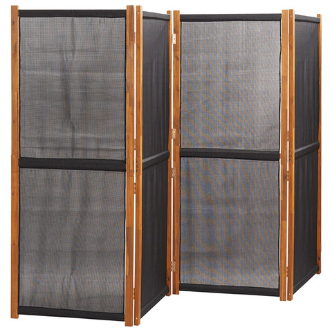 Screens & Room Dividers 4 Panel Room Divider Black 280X180 Cm