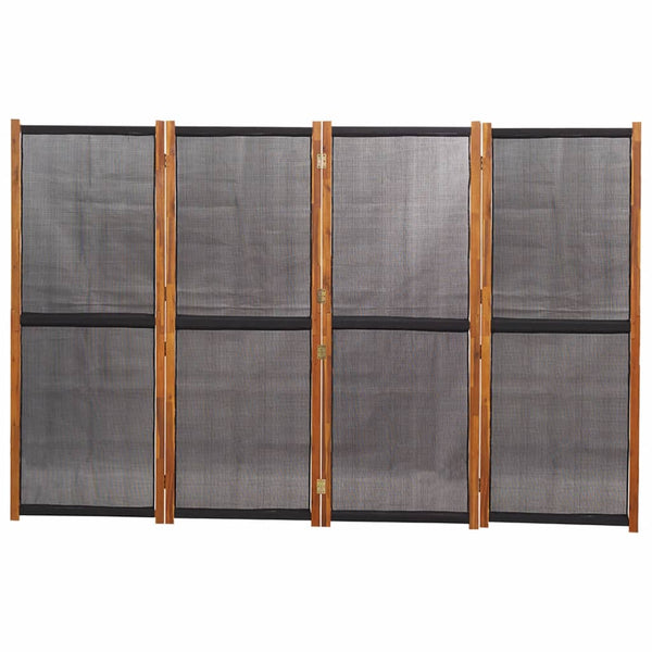 Screens & Room Dividers 4 Panel Room Divider Black 280X180 Cm