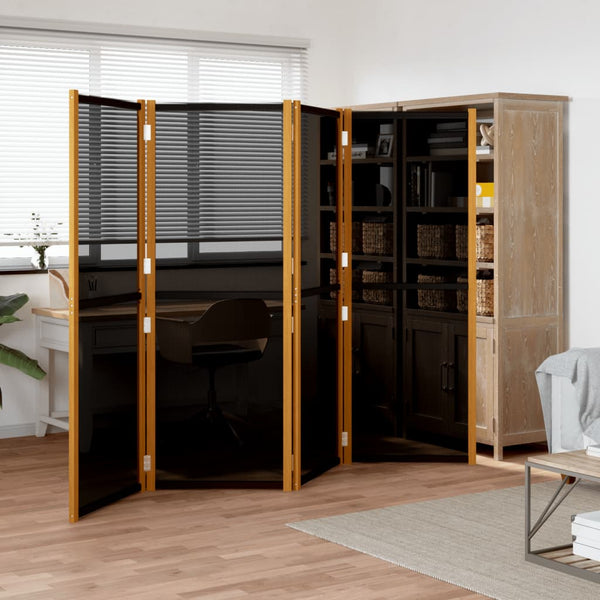 Screens & Room Dividers 4 Panel Room Divider Black 280X180 Cm