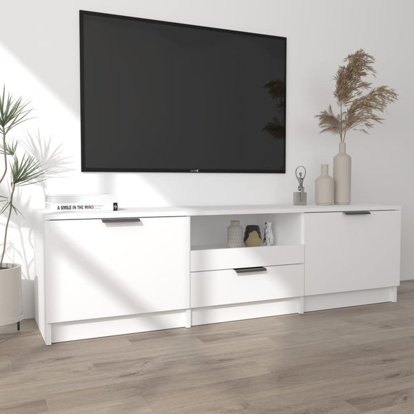 TV Stands & Entertainment Units Tv Cabinet White 140X35x40 Cm Engineered Wood