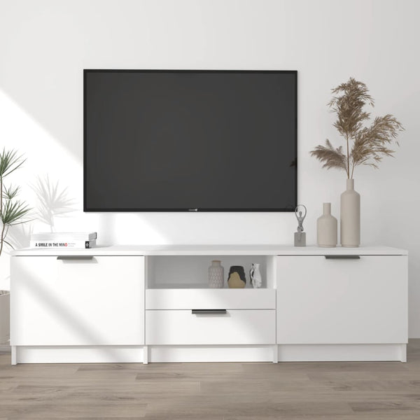 TV Stands & Entertainment Units Tv Cabinet White 140X35x40 Cm Engineered Wood