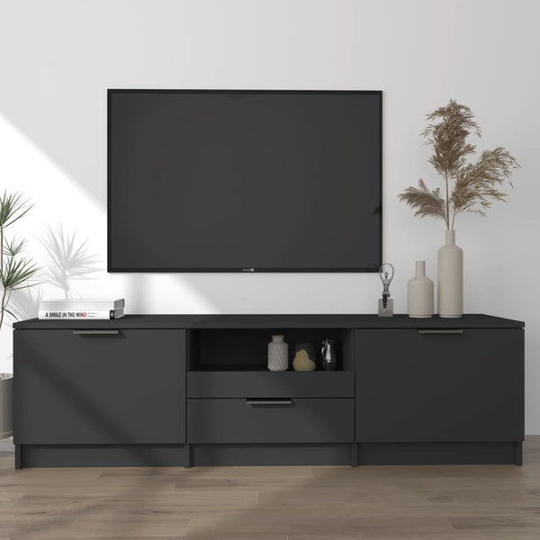 TV Stands & Entertainment Units Tv Cabinet Black 140X35x40 Cm Engineered Wood