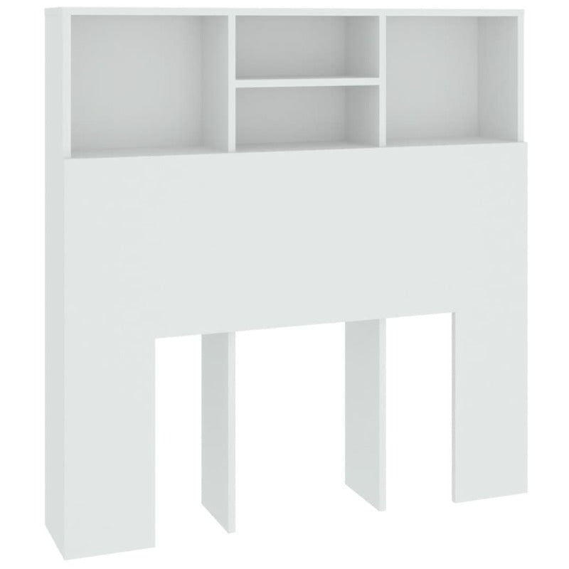 Bookshelves Headboard Cabinet White 100X19x103.5 Cm