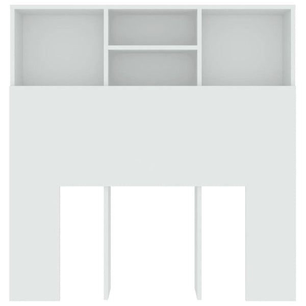 Bookshelves Headboard Cabinet White 100X19x103.5 Cm