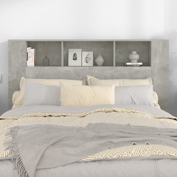 Headboards & Footboards Headboard Cabinet Concrete Grey 160X18.5X104.5 Cm