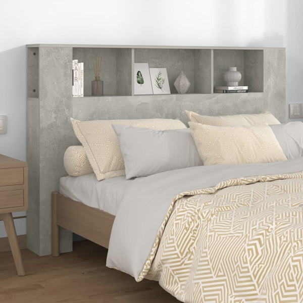 Headboards & Footboards Headboard Cabinet Concrete Grey 160X18.5X104.5 Cm