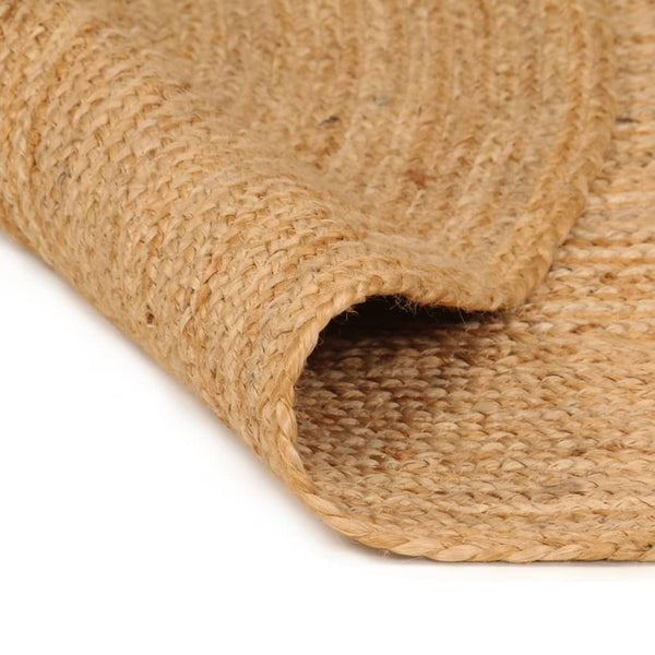 Rugs Area Rug Braided Jute 180 Cm Round