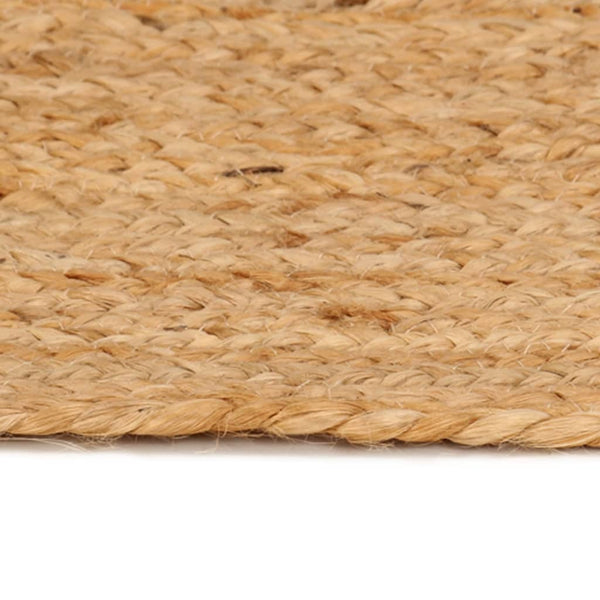 Rugs Area Rug Braided Jute 180 Cm Round