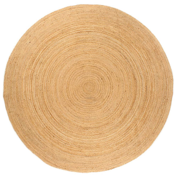 Rugs Area Rug Braided Jute 210 Cm Round