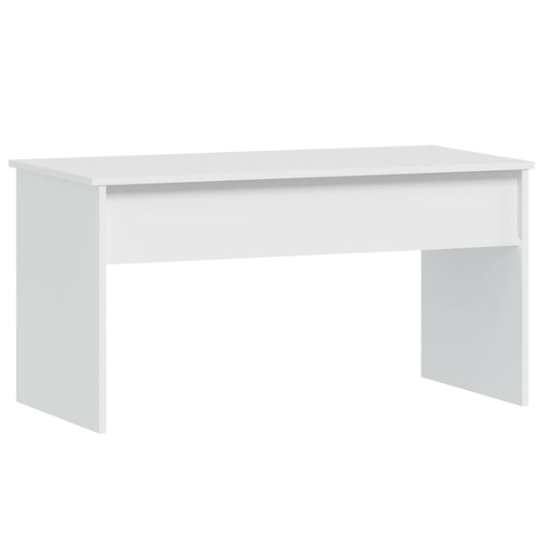 Coffee Tables Coffee Table White 102X50.5X52.5 Cm Engineered Wood