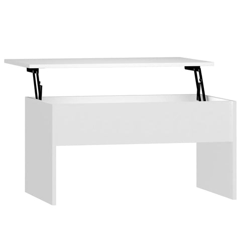 Coffee Tables Coffee Table White 80X50.5X41.5 Cm Engineered Wood