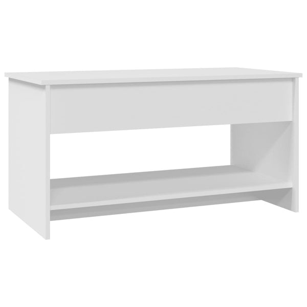 Coffee Tables Coffee Table White 102X50x52.5 Cm Engineered Wood