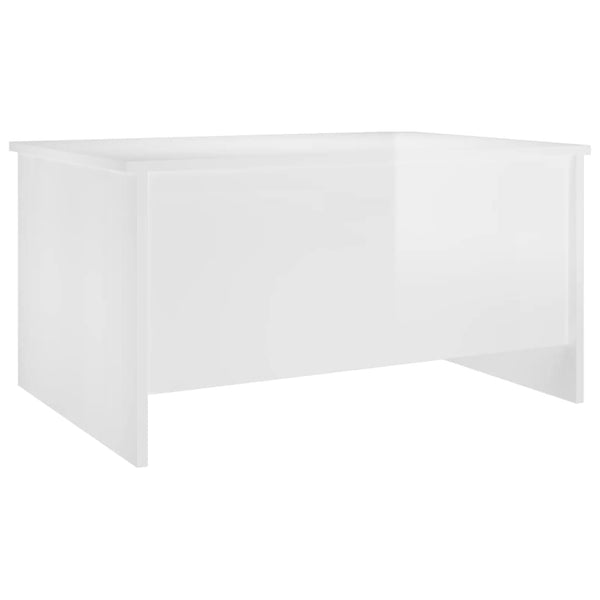 Coffee Tables Coffee Table High Gloss White 80X55.5X41.5 Cm Engineered Wood