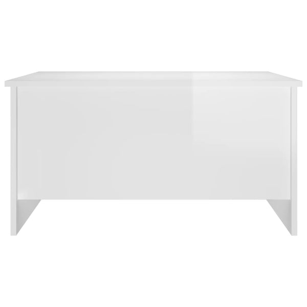 Coffee Tables Coffee Table High Gloss White 80X55.5X41.5 Cm Engineered Wood