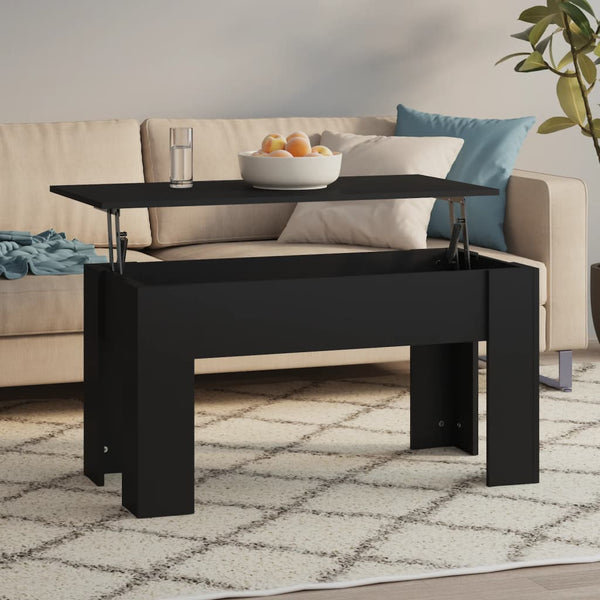 Coffee Tables Coffee Table Black 101X49x52 Cm Engineered Wood