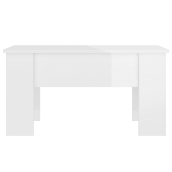 Coffee Tables Coffee Table High Gloss White 79X49x41 Cm Engineered Wood