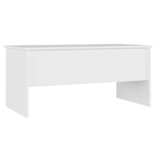 Coffee Tables Coffee Table White 102X50.5X46.5 Cm Engineered Wood