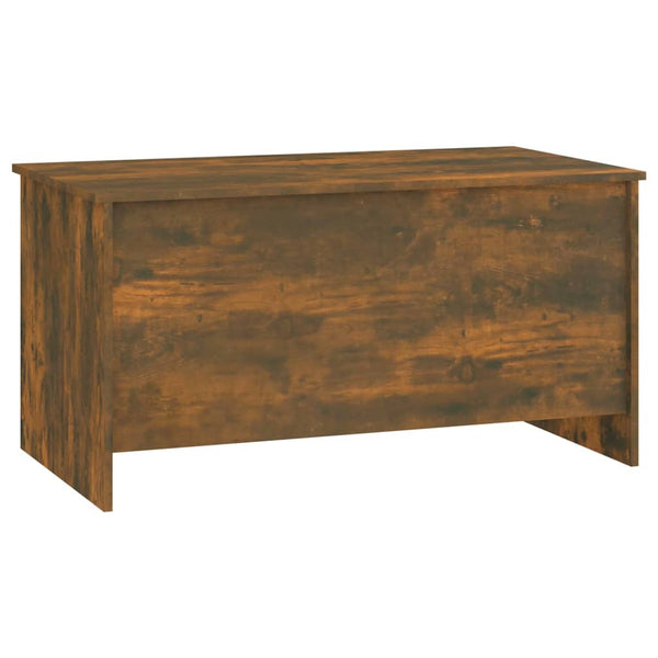 Coffee Tables Coffee Table Smoked Oak 102X55.5X52.5 Cm Engineered Wood