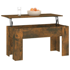 Coffee Tables Coffee Table Smoked Oak 101X49x52 Cm Engineered Wood